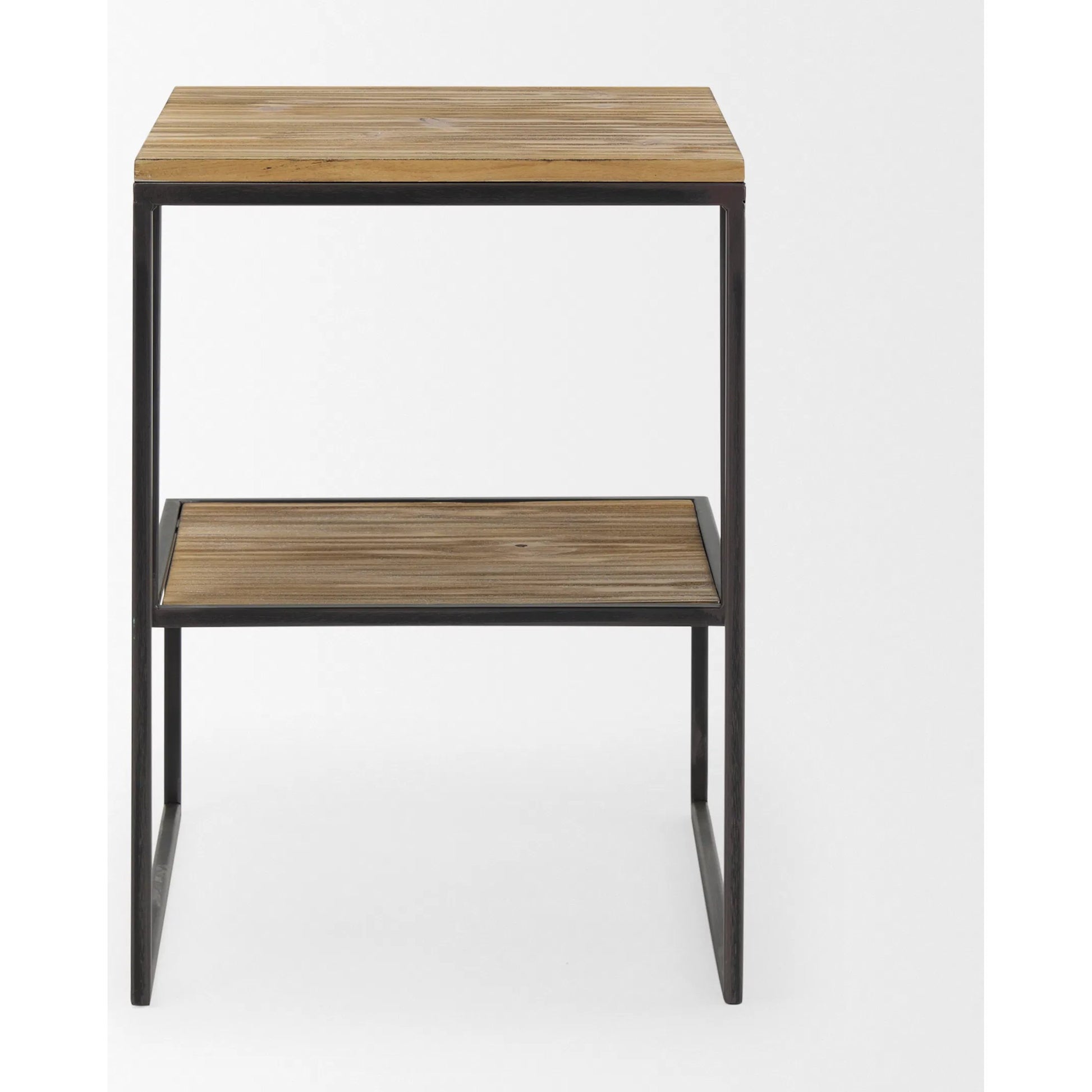 Ronin Accent Table by Mercana in brown. Made from solid wood in a transitional style.