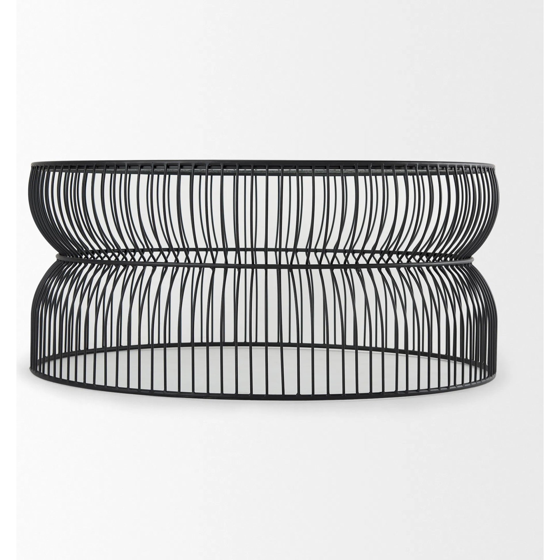 Shani Coffee Table by Mercana in black. Made from metal in a unique style.