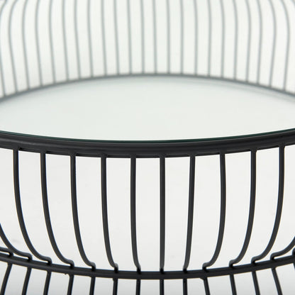 Shani Coffee Table by Mercana in black. Made from metal in a unique style.