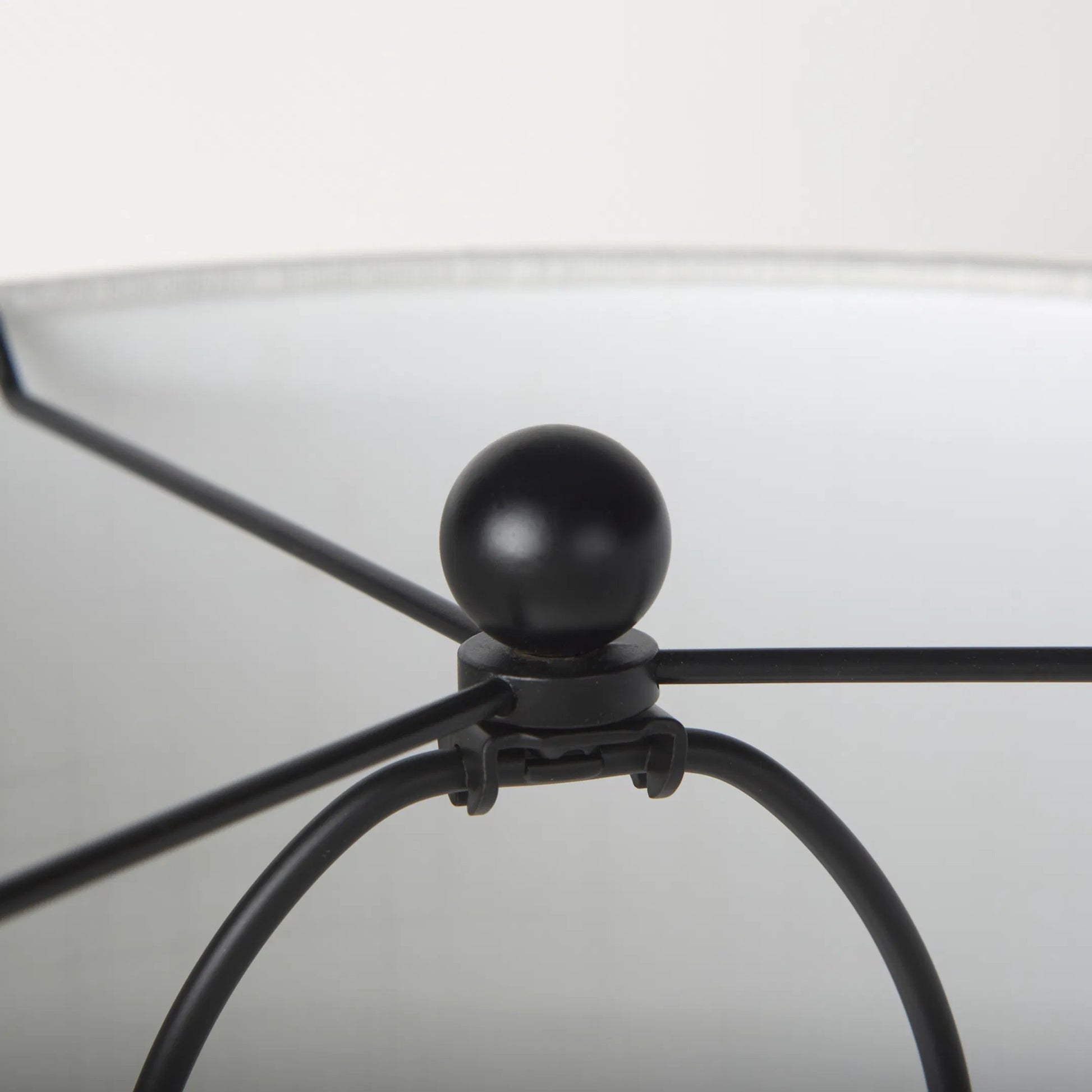 Sarah Table Lamp by Mercana in black, white. Made from metal in a transitional style.