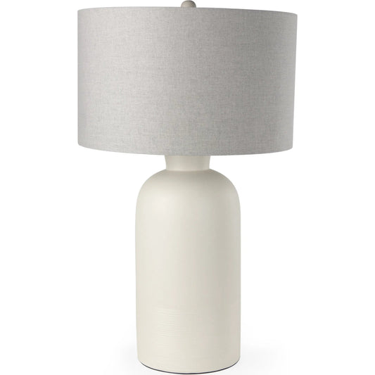 Cato Table Lamp by Mercana in cream. Made from ceramic in a unique style.