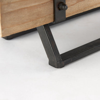 Benk Wood Metal Five Cup Candle Holder by Mercana in beige. Made from unique in a modern style.