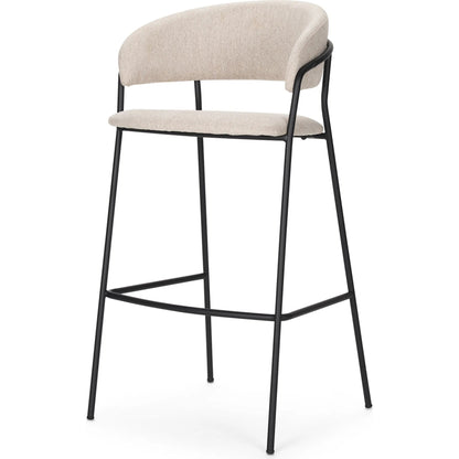 Carolyn Upholstered Seat Bar Stool by Mercana. Made from metal in a transitional style.