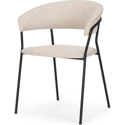 Carolyn Dining Chair (Set of 2) by Mercana in cream. Made from metal in a transitional style.