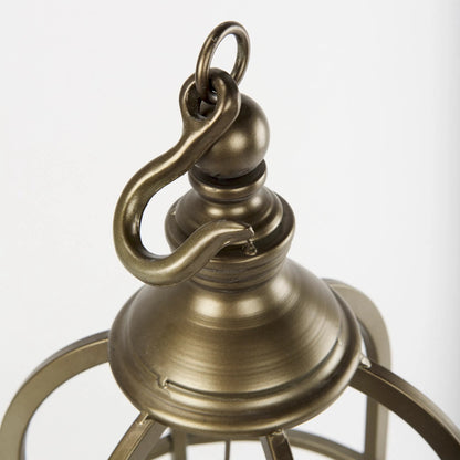 Gerson I Cage-Style Candle Holder Lantern by Mercana. Made from iron, brass in a modern style.