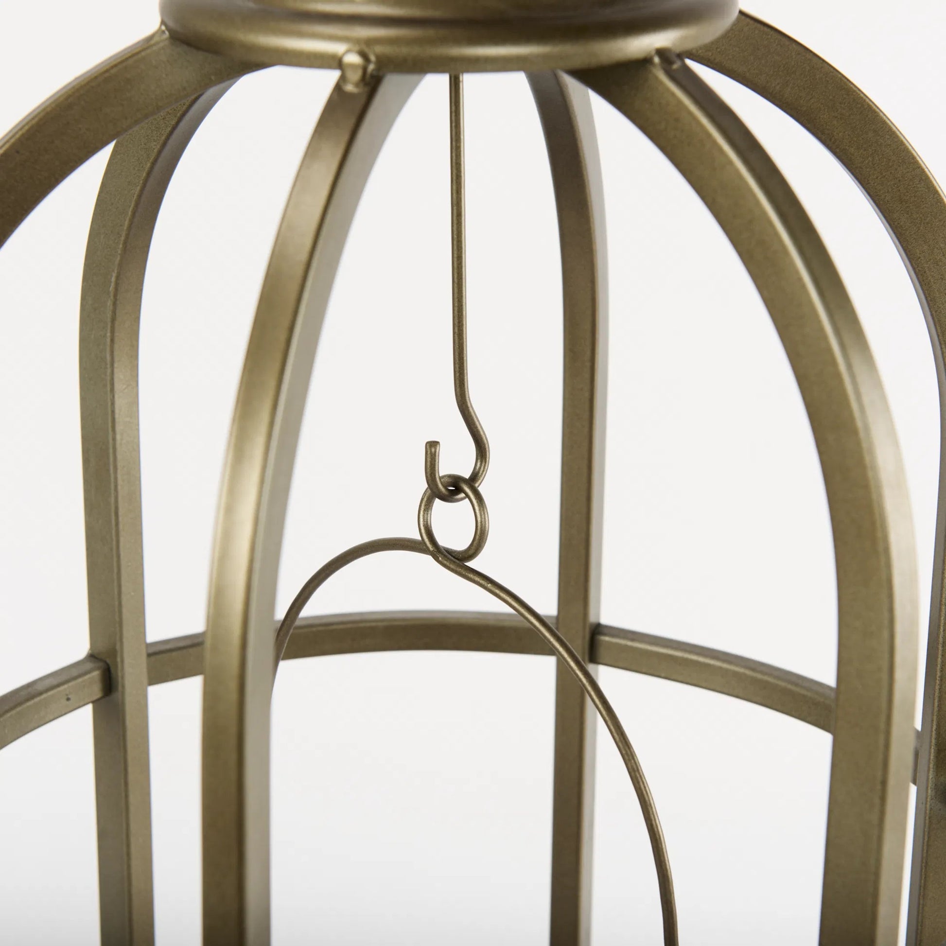 Gerson I Cage-Style Candle Holder Lantern by Mercana. Made from iron, brass in a modern style.