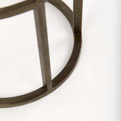 Gerson I Cage-Style Candle Holder Lantern by Mercana. Made from iron, brass in a modern style.