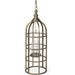 Gerson I Cage-Style Candle Holder Lantern by Mercana. Made from iron, brass in a modern style.