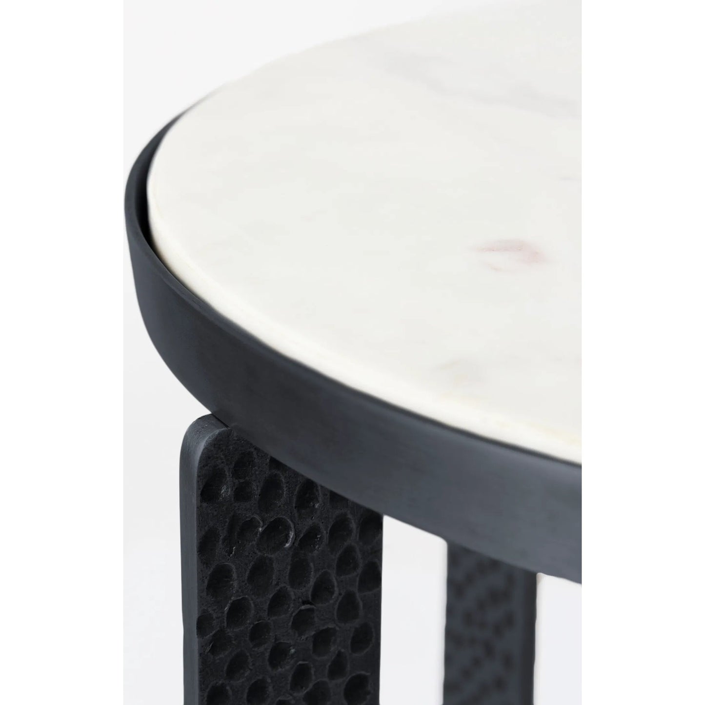 012 SI-2369688 | Closeup | Patrick Accent Table by Mercana in black. Made from marble in a modern style.