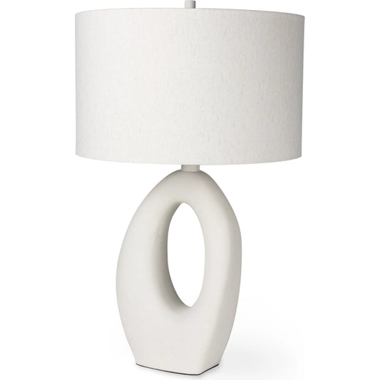 Tao Table Lamp by Mercana in white. Made from ceramic in a unique style.