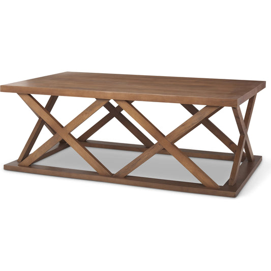 Forsey Rectangular Coffee Table by Mercana. Made from solid wood in a unique style.
