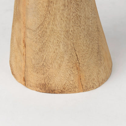 Ivan Wooden Head Sculpture by Mercana in brown. Made from solid wood in a cottage & farmhouse style.