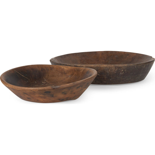 Nikita Reclaimed Wood Bowls (Set of 2) by Mercana. Made from wood in a unique style.