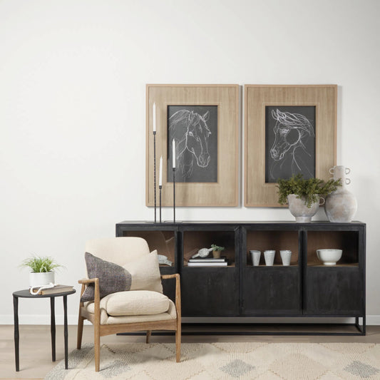Timothy Accent Table by Mercana in black. Made from metal in a unique style.