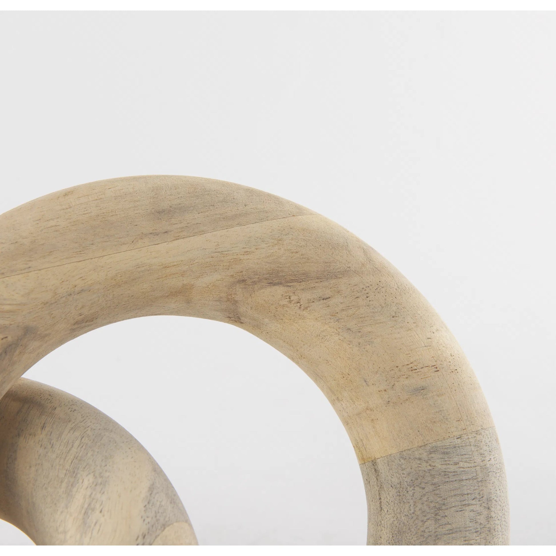 Alize Circular Wooden Chain Link Decorative Object by Mercana in brown. Made from solid wood in a transitional style.