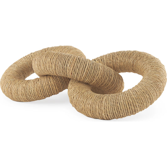 Alize Circular Wooden Rope Chain Link Decorative Object by Mercana. Made from unique in a unique style.