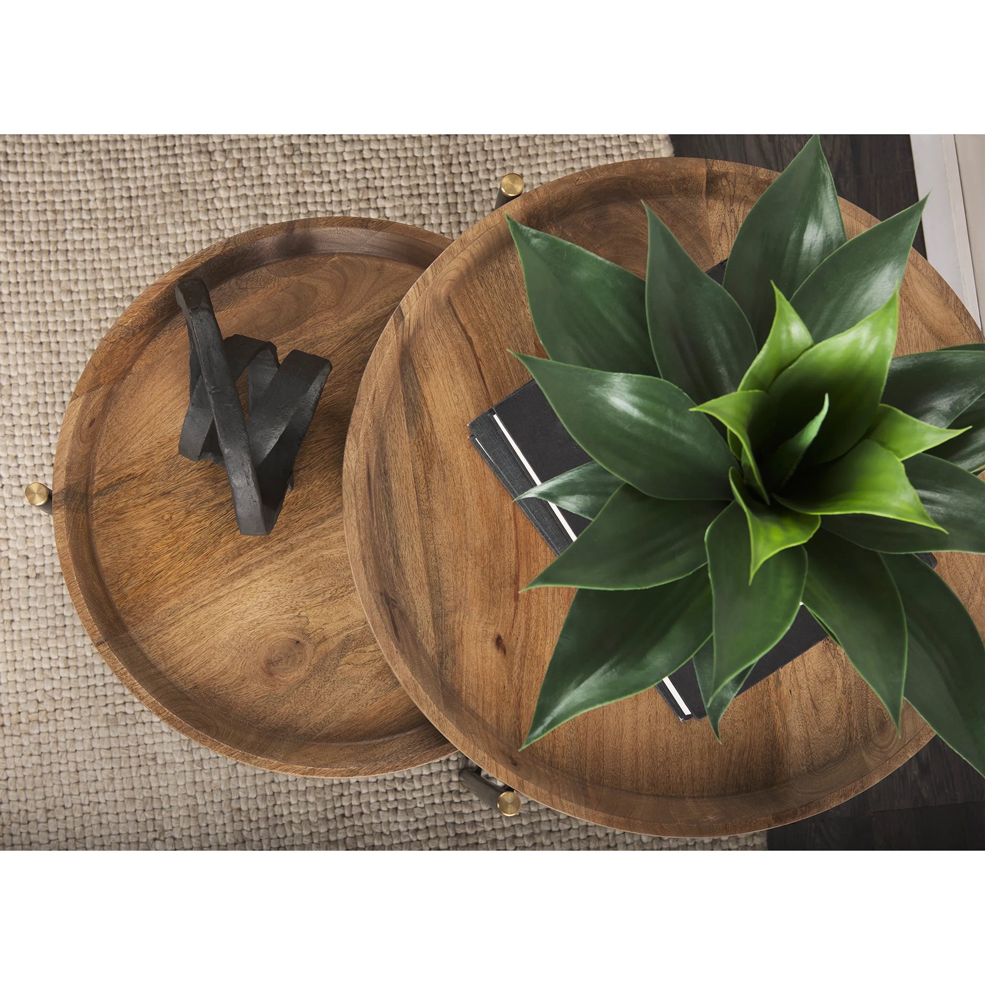 Stanislaw II Infinite Ribbon Sculpture by Mercana in black. Made from metal in a rustic style.