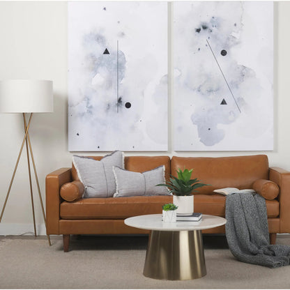 Thais Fringed Square Pillow Cover by Mercana in blue. Made from linen in a transitional style.