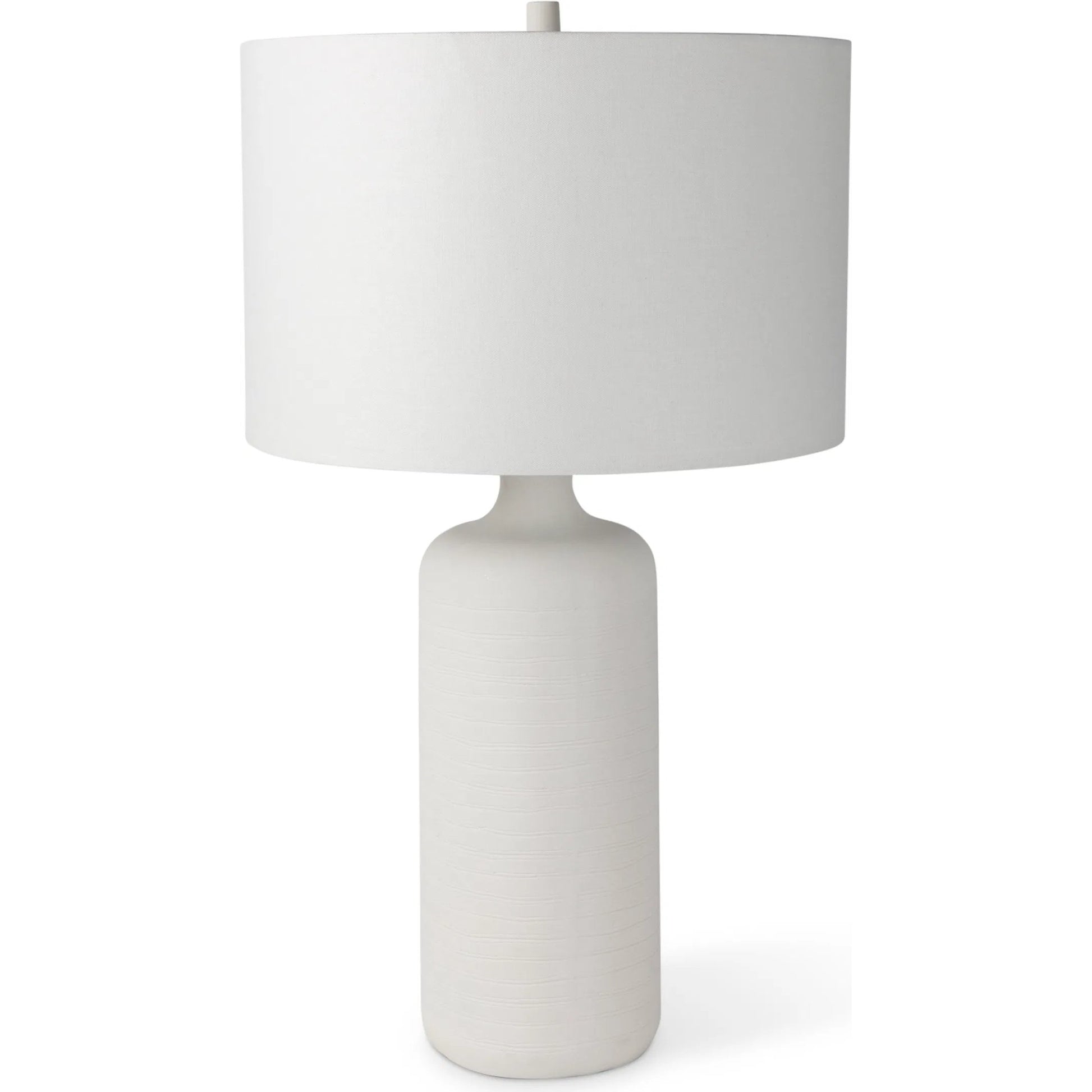 Melanie Table Lamp by Mercana in white. Made from ceramic in a modern style.