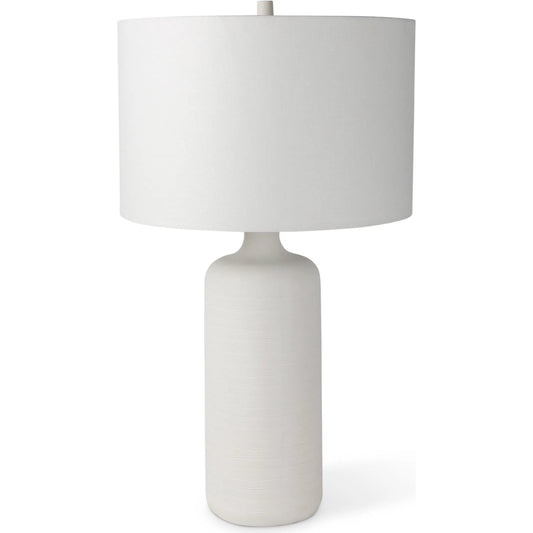 Melanie Table Lamp by Mercana in white. Made from ceramic in a unique style.