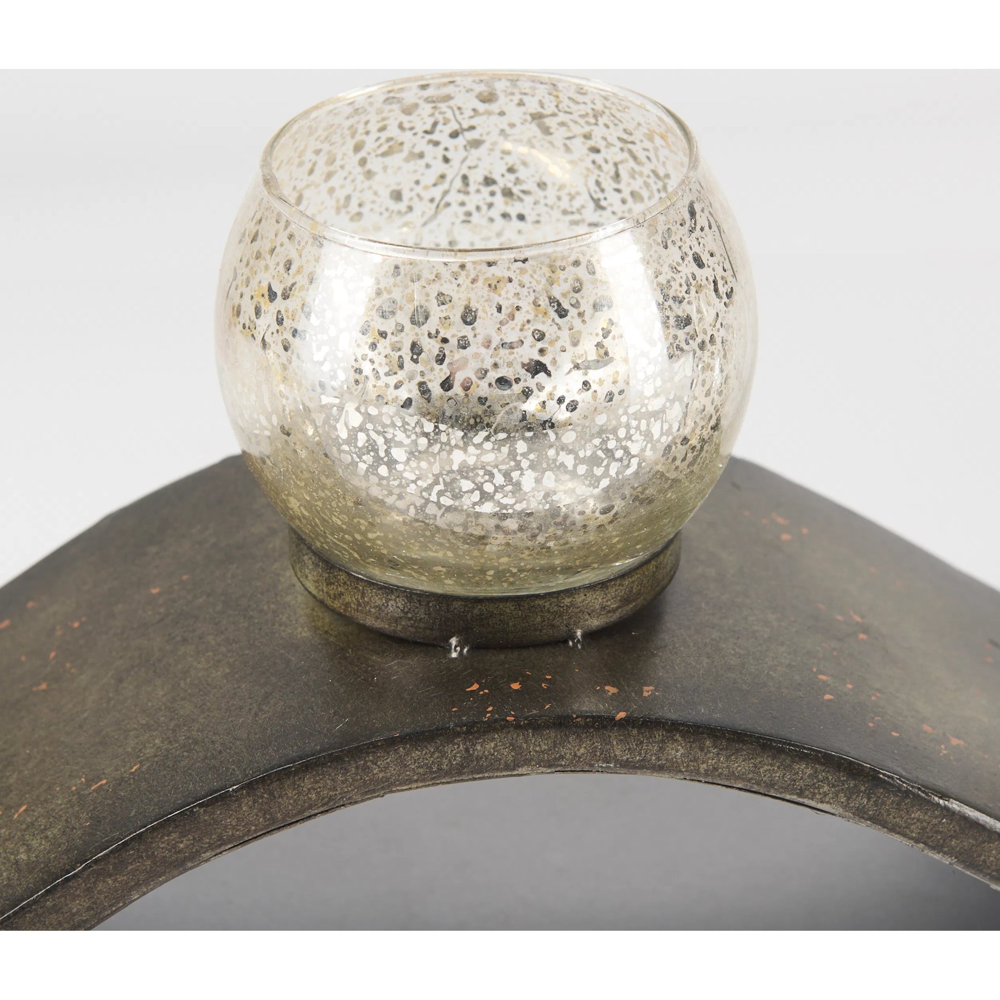 Lux Copper Five Hurricane Glass Holder Table Candle Holder by Mercana in beige. Made from unique in a modern style.