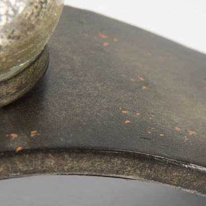 Lux Copper Five Hurricane Glass Holder Table Candle Holder by Mercana in beige. Made from unique in a modern style.