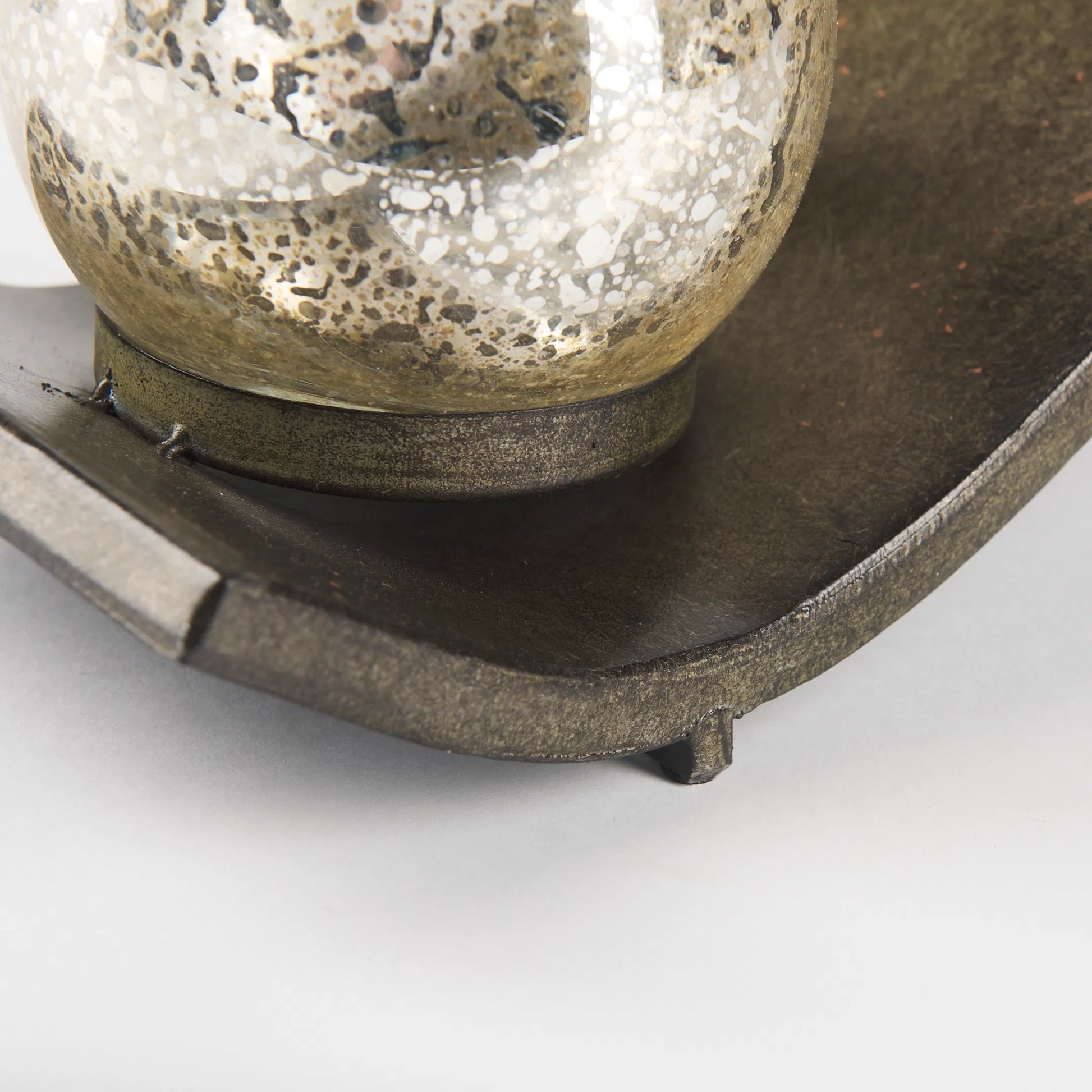 Lux Copper Five Hurricane Glass Holder Table Candle Holder by Mercana in beige. Made from unique in a modern style.