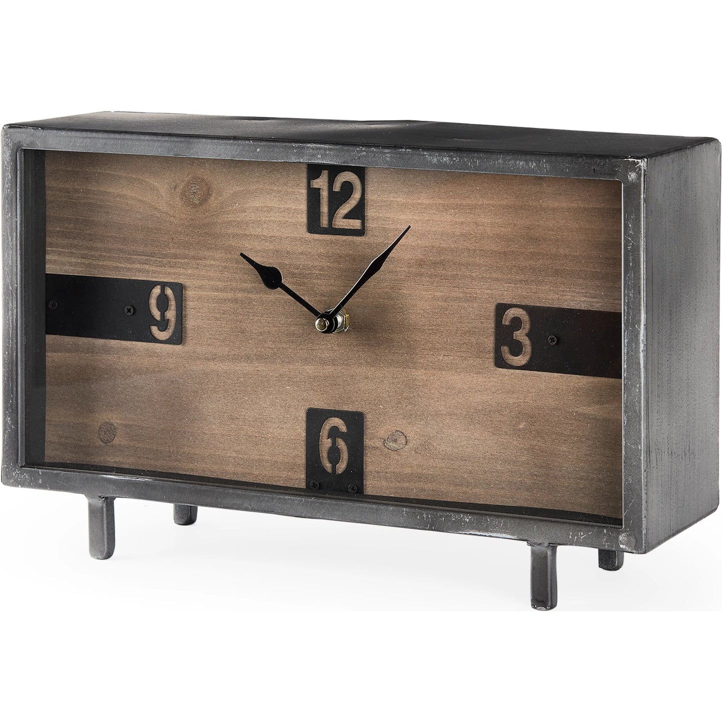 009 SI-2369559 | Primary Silo | Harvey Table Clock by Mercana in black. Made from metal in a cottage & farmhouse style.