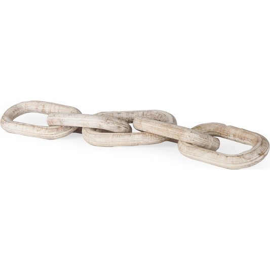 Alix Wooden Link Chain Decorative Object by Mercana. Made from solid wood in a unique style.