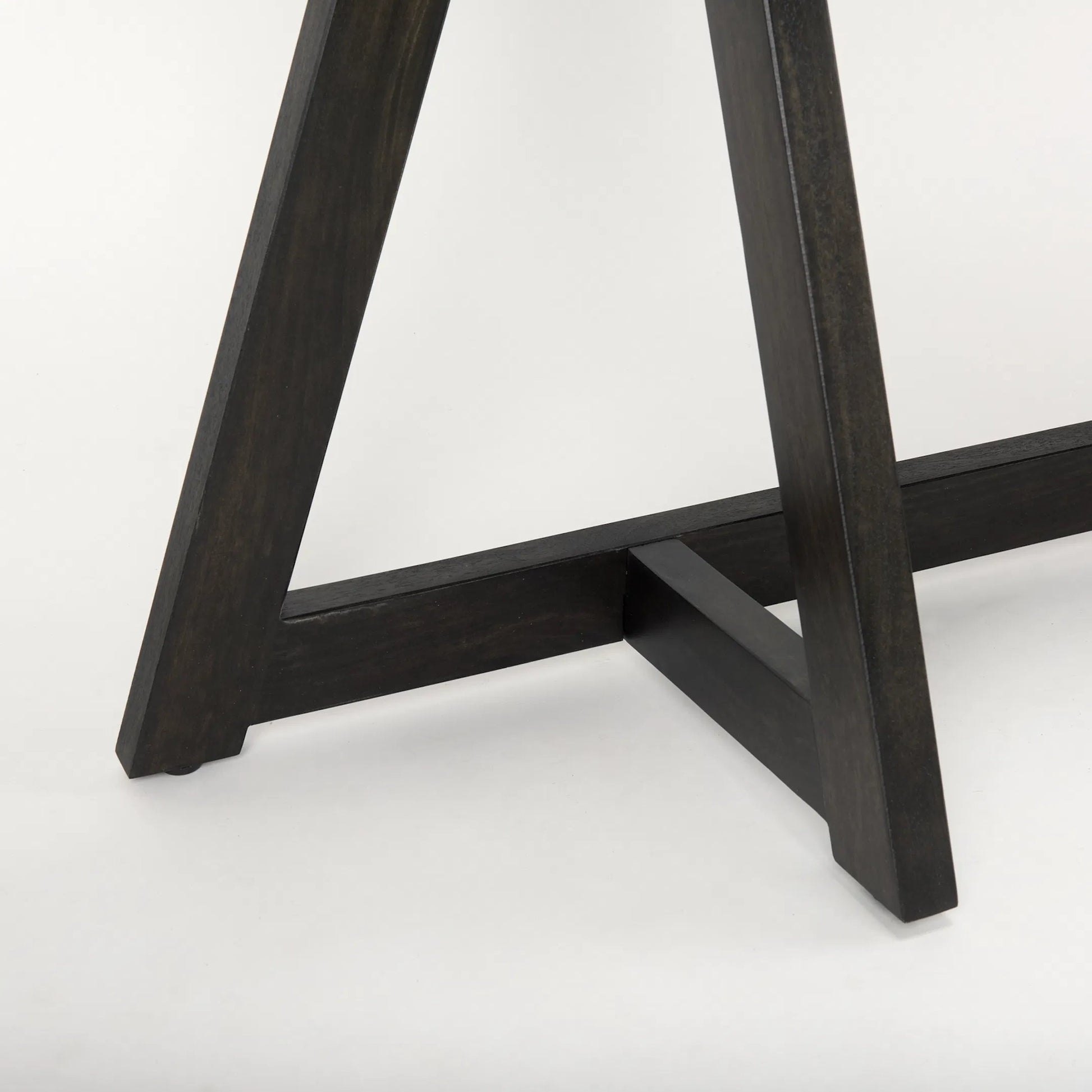 Jennings Console Table by Mercana in brown. Made from solid wood in a modern style.