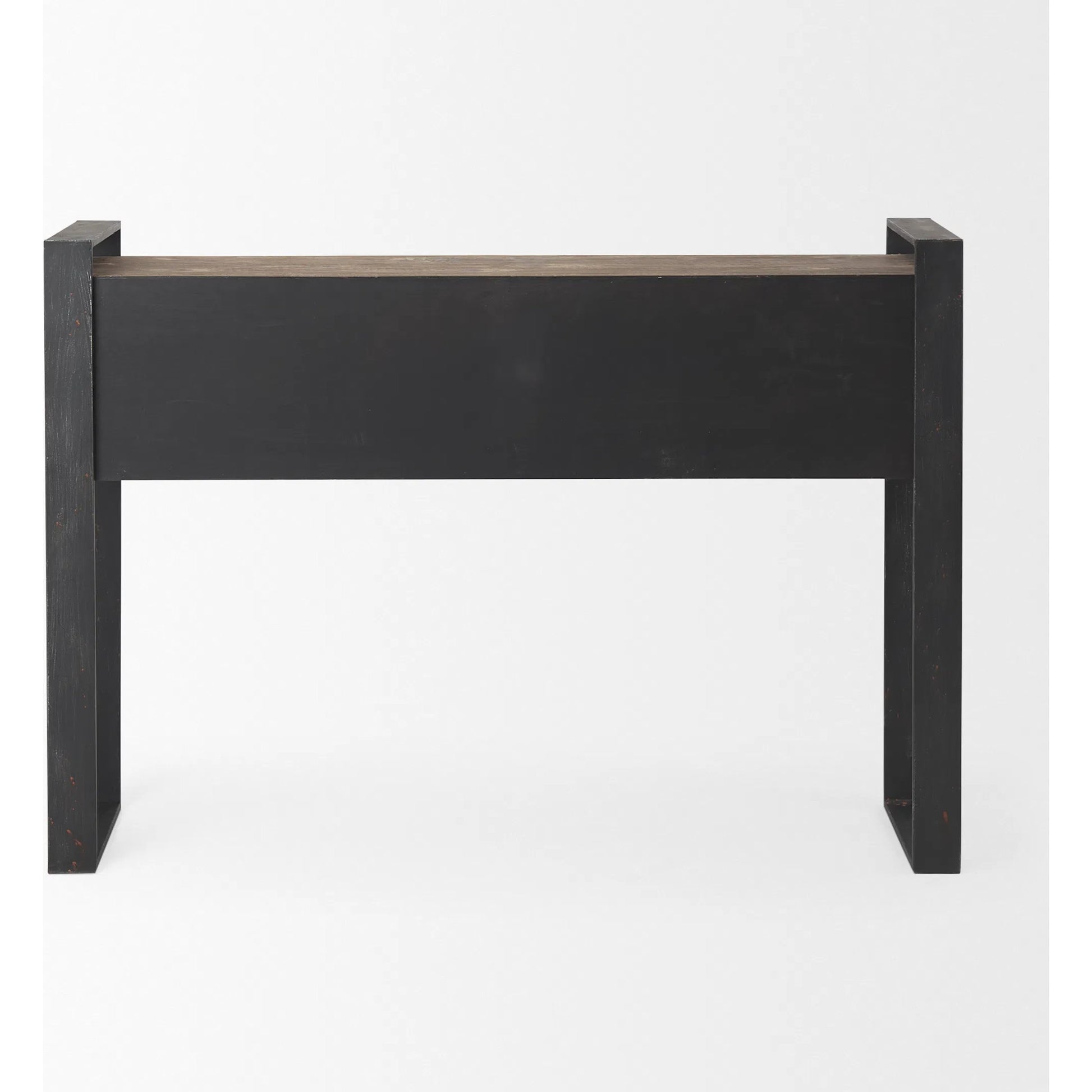 Carga Console Table by Mercana in black, natural. Made from unique in a modern style.