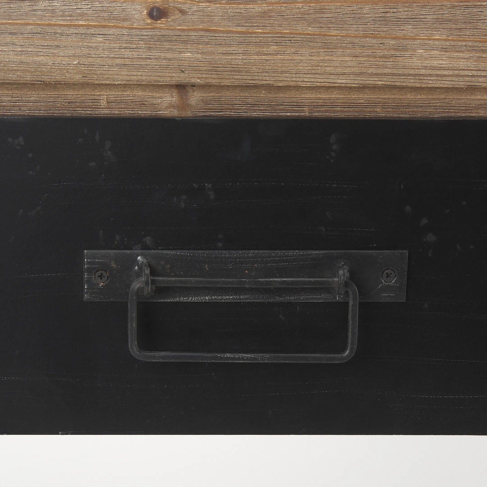 Carga Console Table by Mercana in black, natural. Made from unique in a modern style.