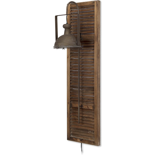Tiposo Wall Sconce by Mercana in brown. Made from unique in a rustic style.