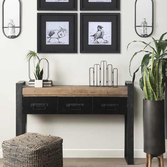 Aria Glass Vase by Mercana in black. Made from metal in a unique style.