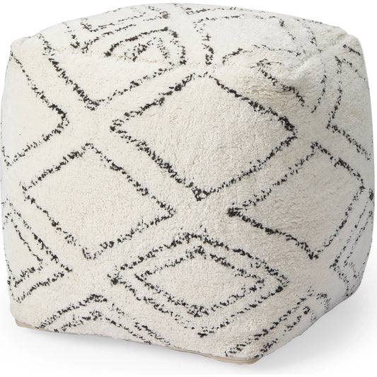 Tapir Pouf by Mercana in beige. Made from 100% cotton in a eclectic & global style.