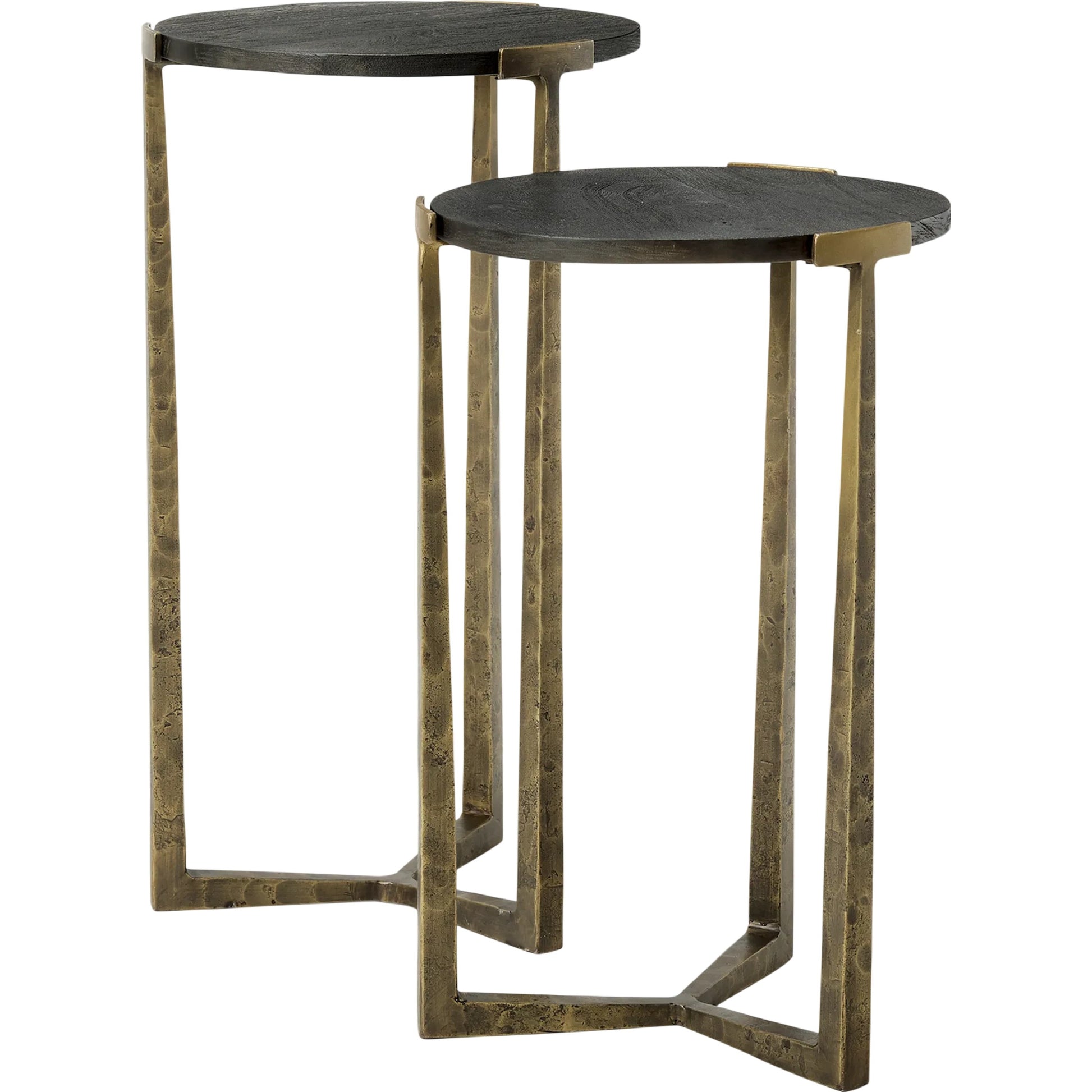 Atticus Nesting Accent Tables by Mercana. Made from metal in a unique style.
