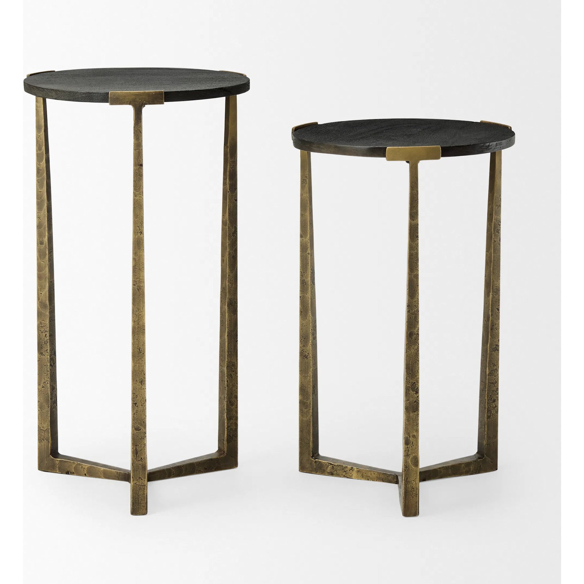 Atticus Nesting Accent Tables by Mercana. Made from metal in a unique style.