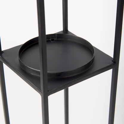 Cindy Candle Holders by Mercana in black. Made from metal in a transitional style.