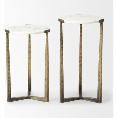 Atticus Nesting Accent Tables by Mercana. Made from metal in a unique style.