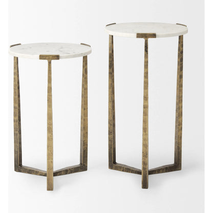 Atticus Nesting Accent Tables by Mercana. Made from metal in a unique style.