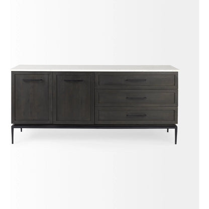 Divina Sideboard by Mercana in black. Made from solid wood in a modern style.