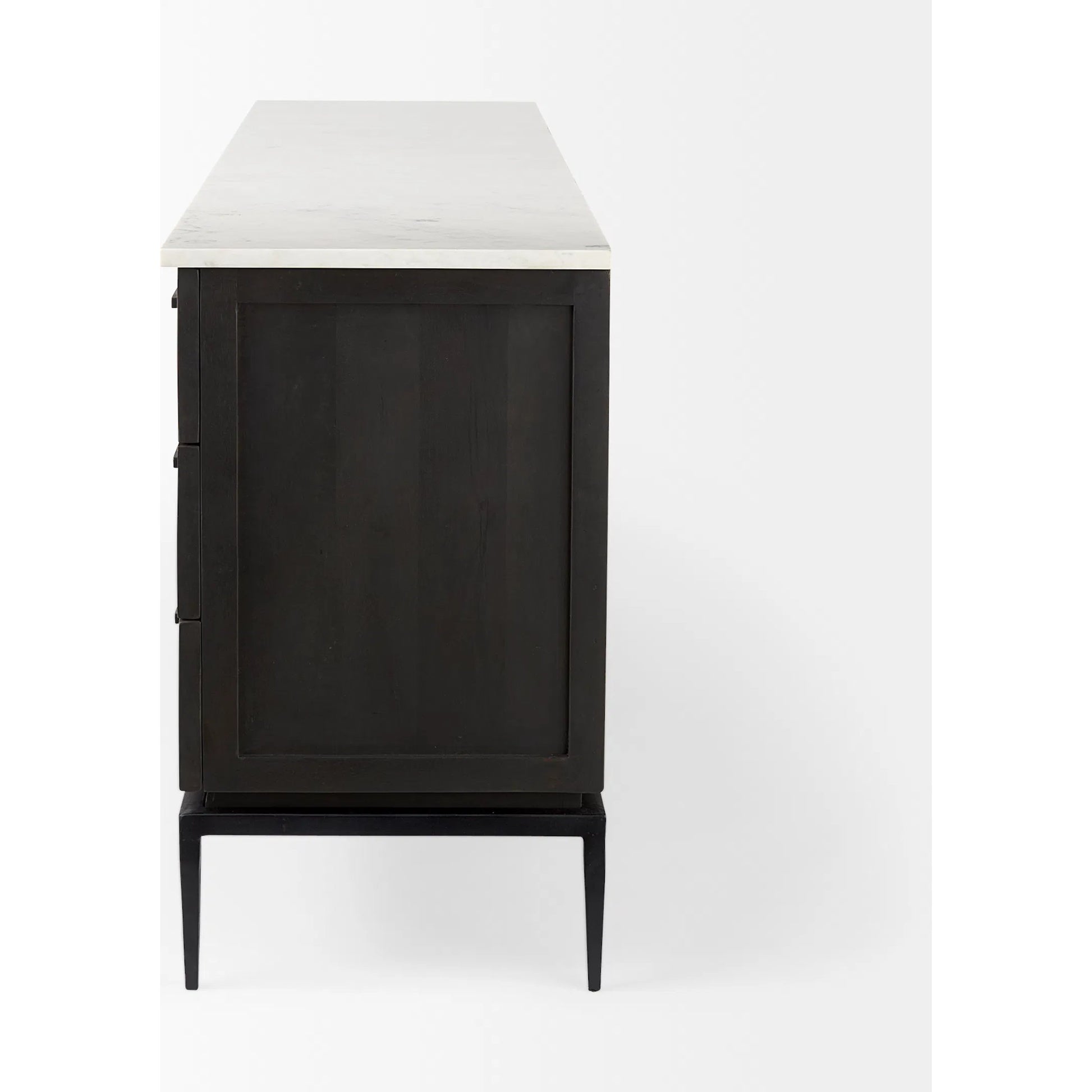 Divina Sideboard by Mercana in black. Made from solid wood in a modern style.