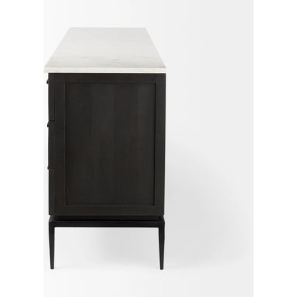 Divina Sideboard by Mercana in black. Made from solid wood in a modern style.