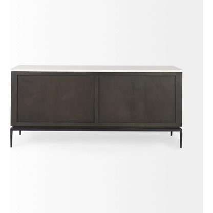 Divina Sideboard by Mercana in black. Made from solid wood in a modern style.