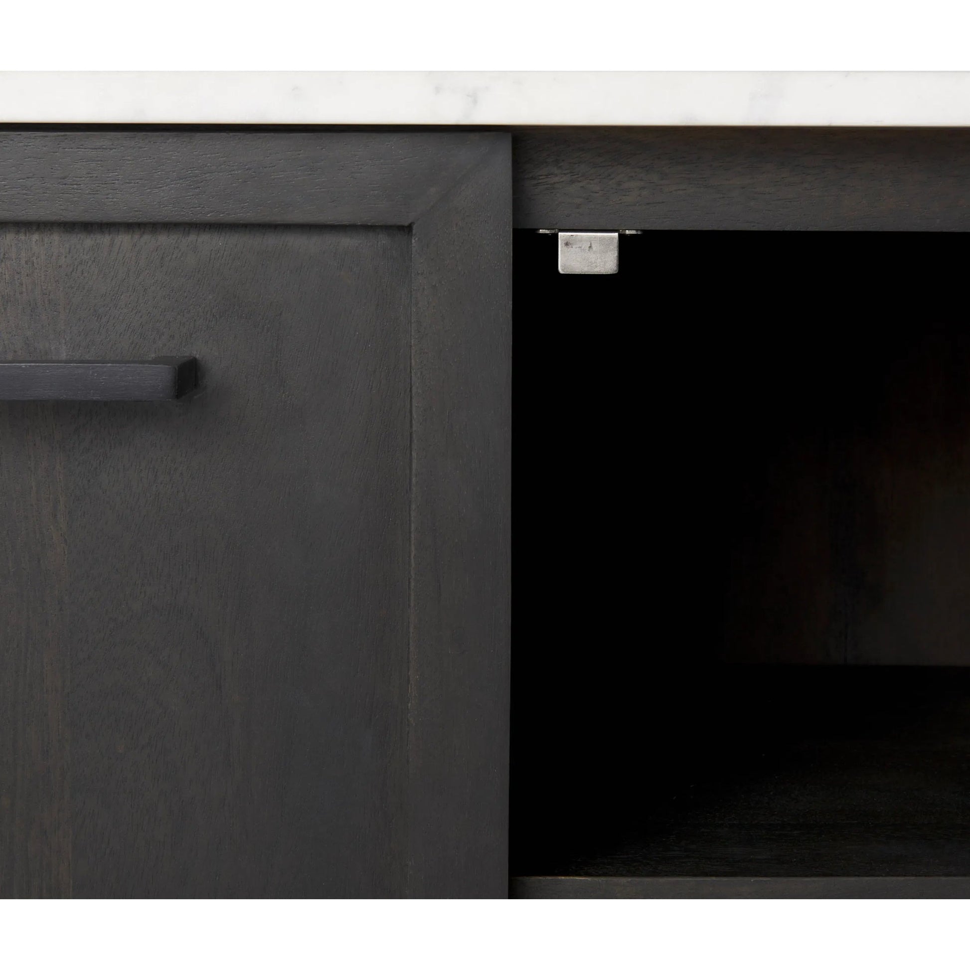 Divina Sideboard by Mercana in black. Made from solid wood in a modern style.