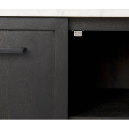 Divina Sideboard by Mercana in black. Made from solid wood in a modern style.