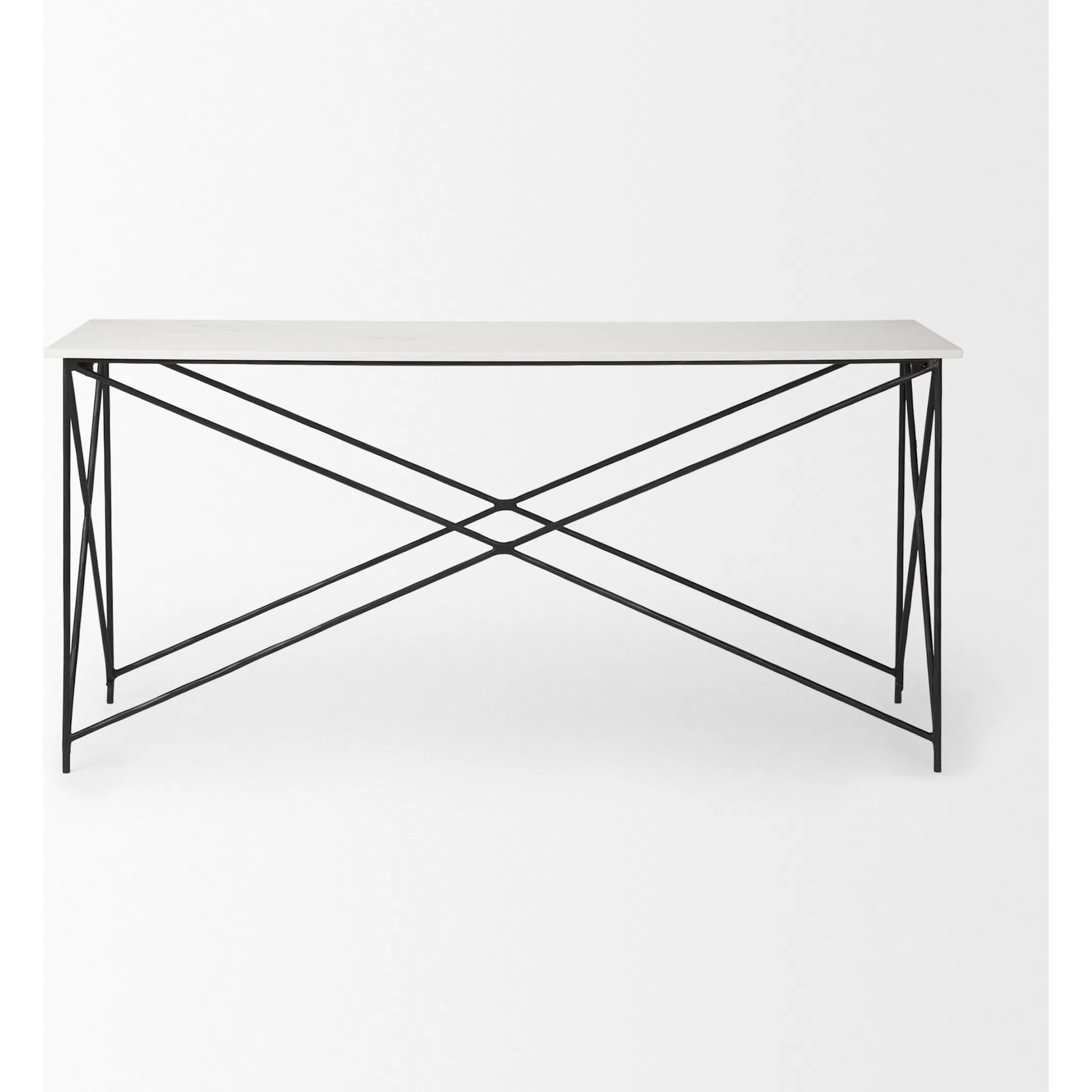 Lorlei Console Table by Mercana in black. Made from iron in a unique style.
