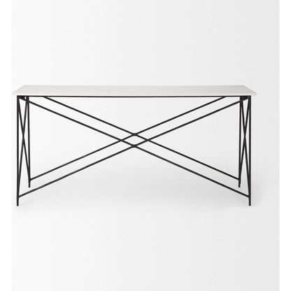 Lorlei Console Table by Mercana in black. Made from iron in a unique style.