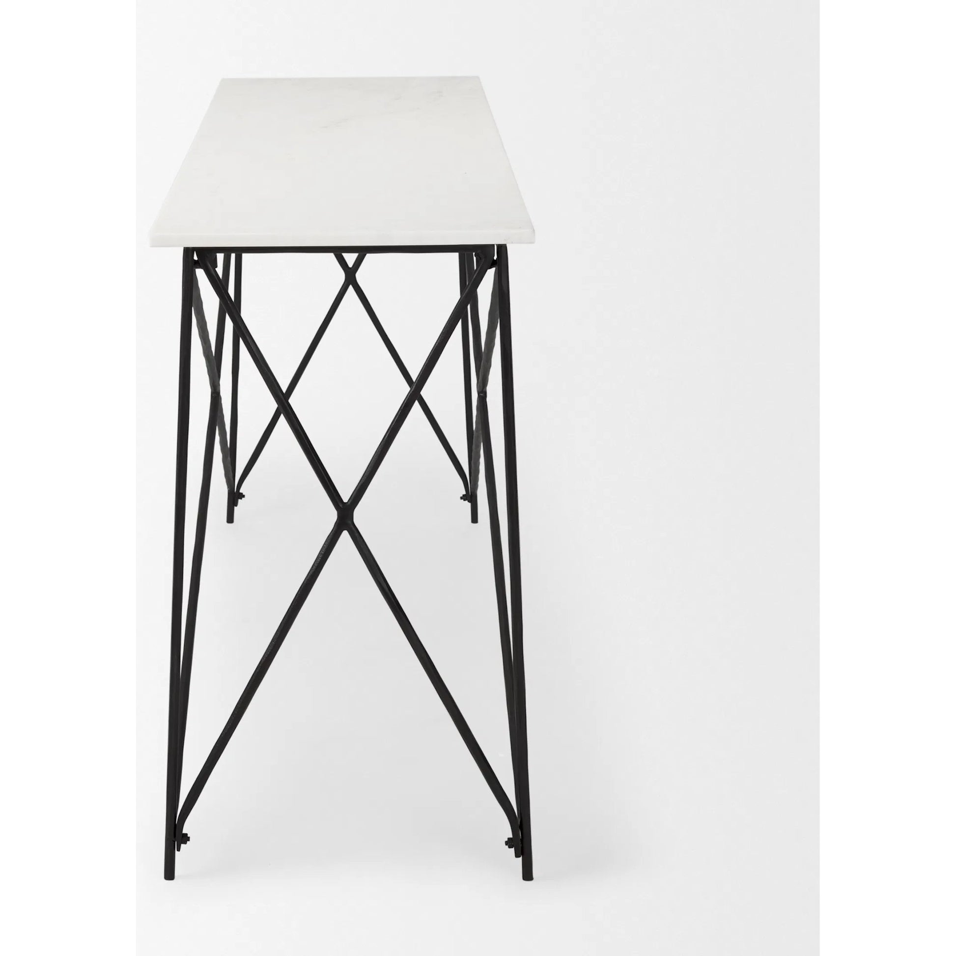 Lorlei Console Table by Mercana in black. Made from iron in a unique style.