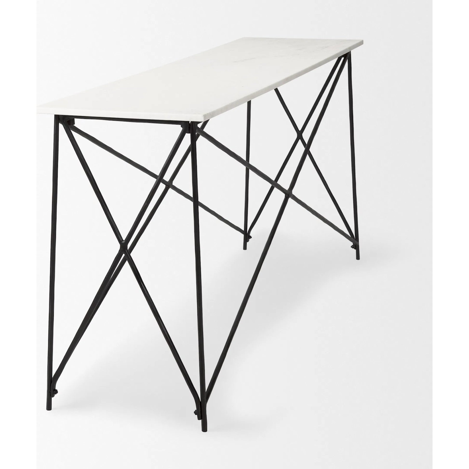 Lorlei Console Table by Mercana in black. Made from iron in a unique style.